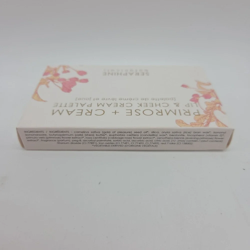 Seraphine Botanicals Primrose + Cream Lip & Cheek Cream Palette FULL SIZE 0.42oz